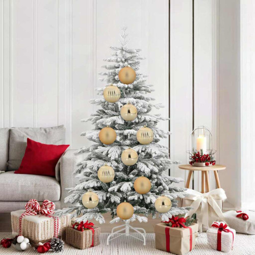 Berkfield Christmas Bauble Set XL 9 pcs Gold Plastic