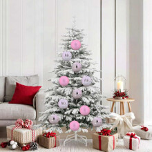 Berkfield Christmas Bauble Set XL 9 pcs Pink Plastic