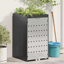 Berkfield Wheelie Bin Storage with Planter Roof for 240L Bin Anthracite