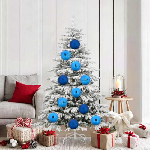 Berkfield Christmas Bauble Set XL 9 pcs Blue Plastic