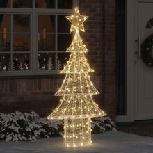 Berkfield Christmas Tree with 240 LEDs Warm white 150 cm Acrylic