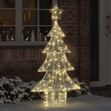 Berkfield Christmas Tree with 160 LEDs Warm white 150 cm Acrylic