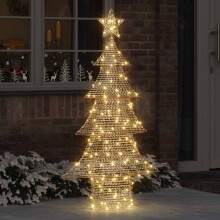 Berkfield Christmas Tree with 160 LEDs Warm white 151 cm PET