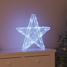 Berkfield 3D Star with 50 LEDs Cold white 55 x 53.5 x 10 cm Acrylic