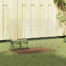 Berkfield Rabbit Cage Silver 100 x 78 x 78 cm Galvanised Steel