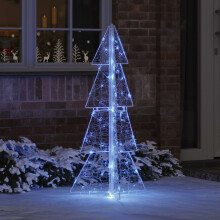 Berkfield Christmas Tree with 100 LEDs Blue 120 cm Acrylic