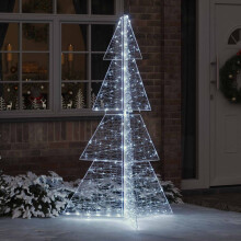 Berkfield Christmas Tree with 240 LEDs Cold White 180 cm Acrylic