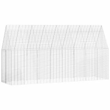 Berkfield Rabbit Cage Silver 400 x 100 x 210 cm Galvanised Steel