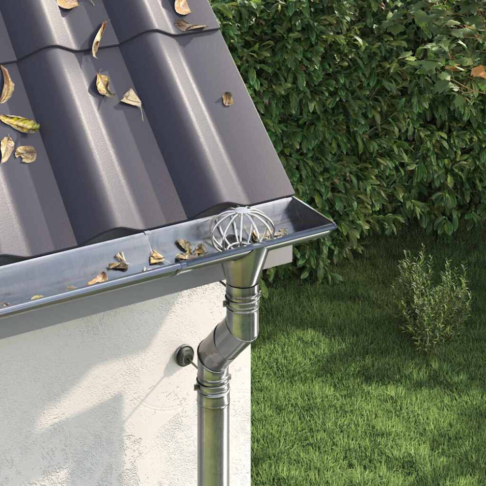 Berkfield Gutter Leaf Guard 2 Pcs Silver 50 Mm Stainless Steel 8593361663288