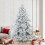 Berkfield Artificial Hinged Christmas Tree Snow Flocked White 210 cm 1