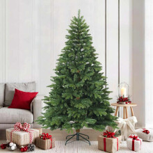 Berkfield Artificial Hinged Christmas Tree Green 210 cm PVC, PE and steel