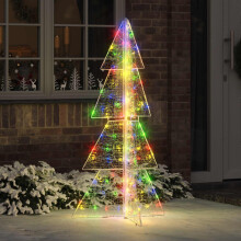 Berkfield Christmas Tree with 160 LEDs Multicolour 150 cm Acrylic