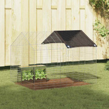 Berkfield Rabbit Cage Silver 100 x 78 x 78 cm Galvanised Steel