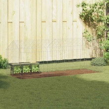 Berkfield Rabbit Cage Silver 200 x 78 x 78 cm Galvanised Steel