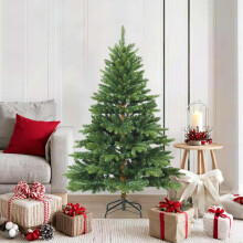 Berkfield Artificial Hinged Christmas Tree Green 150 cm PVC, PE and steel