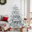 Berkfield Artificial Hinged Christmas Tree Snow Flocked White 150 cm 1
