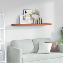 Berkfield Wall Shelf Wall-mounted Red 120 x 23.5 x 4 cm Engineered Wood