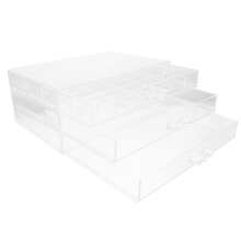 Nageltips Organizer Transparante Acryl Opbergbox Wit
