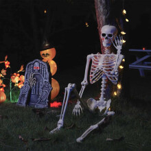 Berkfield Halloween Skeleton 2 pcs White 85 cm Polypropylene