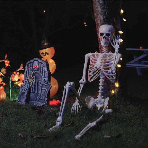 Berkfield Halloween Skeleton 2 pcs White 85 cm Polypropylene