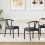 Berkfield Dining Chair 2 pcs Light Brown and Black Solid Rubber Wood 1