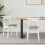 Berkfield Dining Chairs 2 pcs White 42 x 47.5 x 81 cm Solid Rubber Wood 1