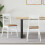 Berkfield Dining Chairs 2 pcs White 43 x 54 x 89 cm Solid Rubber Wood 1