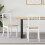 Berkfield Dining Chairs 2 pcs White 50 x 52.5 x 91 cm Solid Rubber Wood 1