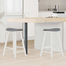 Berkfield Dining Chairs 2 pcs White 46 x 37 x 63 cm Solid Rubber Wood