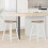 Berkfield Dining Chairs 2 pcs White 46 x 37 x 63 cm Solid Rubber Wood 1