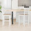 Berkfield Dining Chairs 2 pcs White 40 x 47.5 x 99.5 cm Solid Rubber Wood 1