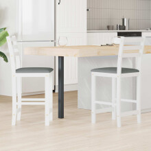 Berkfield Dining Chairs 2 pcs White 40 x 47.5 x 99.5 cm Solid Rubber Wood