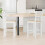 Berkfield Dining Chairs 2 pcs White 40 x 47.5 x 99.5 cm Solid Rubber Wood 1