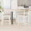 Berkfield Dining Chairs 2 pcs White 48 x 49 x 95 cm Solid Rubber Wood 1