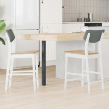 Berkfield Dining Chairs 2 pcs White 48 x 49 x 95 cm Solid Rubber Wood