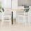 Berkfield Dining Chairs 2 pcs White 48 x 49 x 95 cm Solid Rubber Wood 1