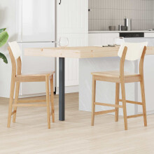 Berkfield Dining Chairs 2 pcs Natural 48 x 49 x 95 cm Solid Rubber Wood