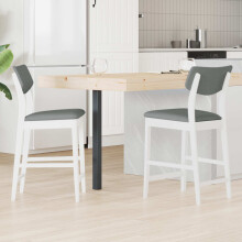 Berkfield Dining Chairs 2 pcs White 48 x 49 x 95 cm Solid Rubber Wood