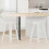 Berkfield Dining Chairs 2 pcs White 46 x 37 x 63 cm Solid Rubber Wood 1