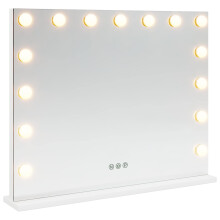 Berkfield LED Vanity Mirror White 58 x 10 x 47 cm Glass and Steel