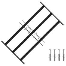 Berkfield Window Grille 75.5 x 45 cm Powder-Coated Steel Black