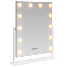 Berkfield LED Vanity Mirror White 44 x 10 x 53 cm Glass and Steel