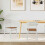 Berkfield Dining Chair 2 pcs White and Natural Solid Rubber Wood 1