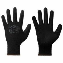 Berkfield Work Gloves 12 pcs Black 8 / M Polyester