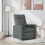 Berkfield Recliner Chair Dark Grey Fabric 1