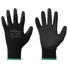Berkfield Work Gloves 12 pcs Black 11 / XXL Polyester