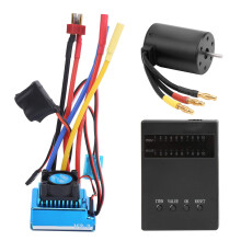Brushless ESC 120A and 2300KV Motor Combo for 1/10 RC Car TRX4 SCX10, Programmable Waterproof Set