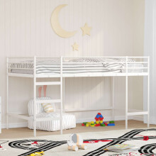 Berkfield Kids'Loft Bed Frame White 100 x 200 cm Steel