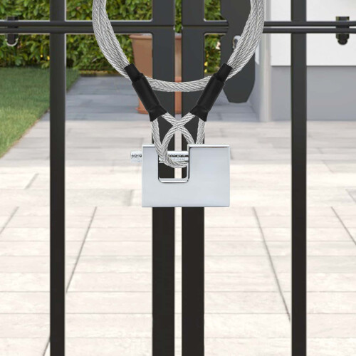 Berkfield Padlock 2 pcs Silver Steel