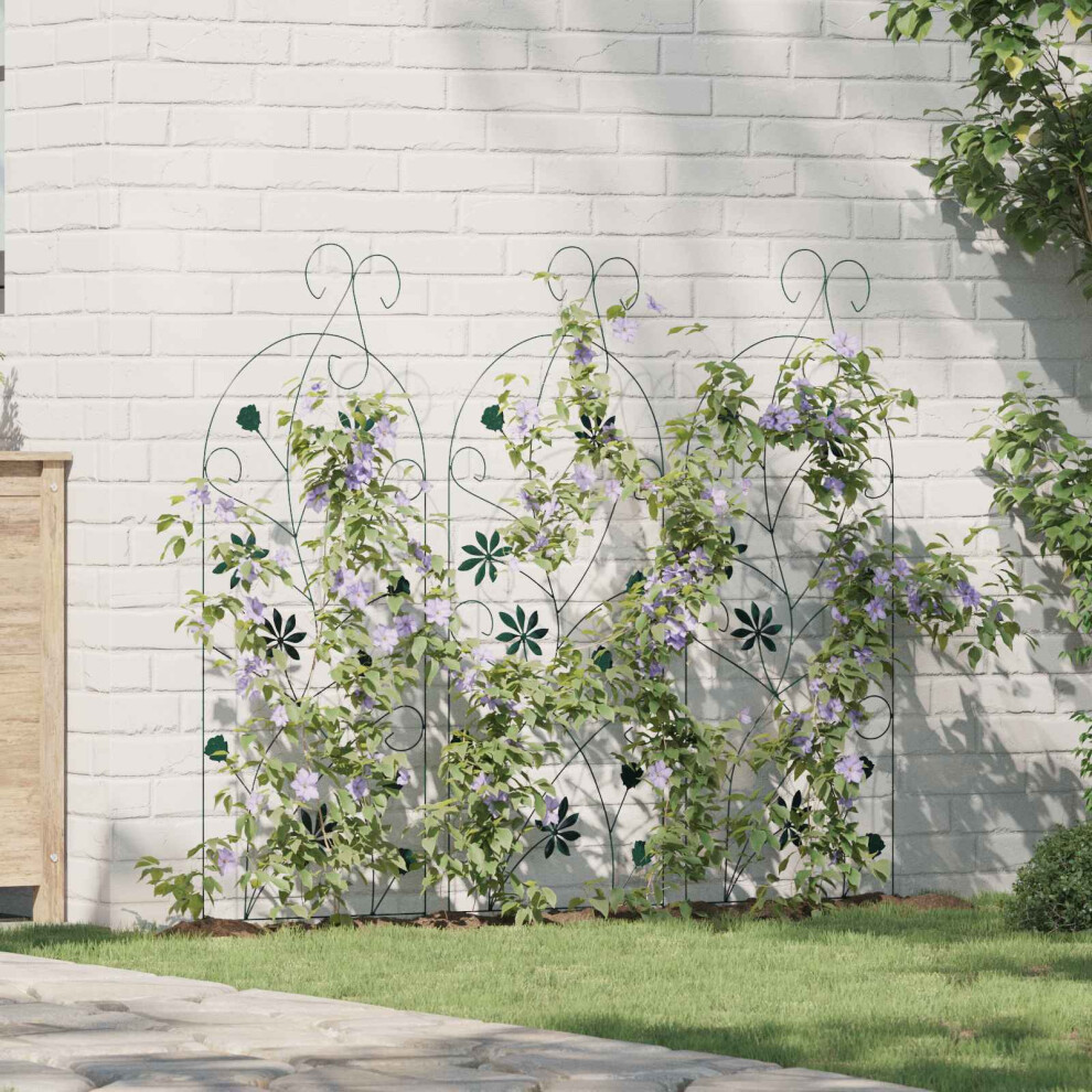 Photos - Other for Repair Berkfield Garden Fence 3 pcs Green 112 x 39.5 cm Steel